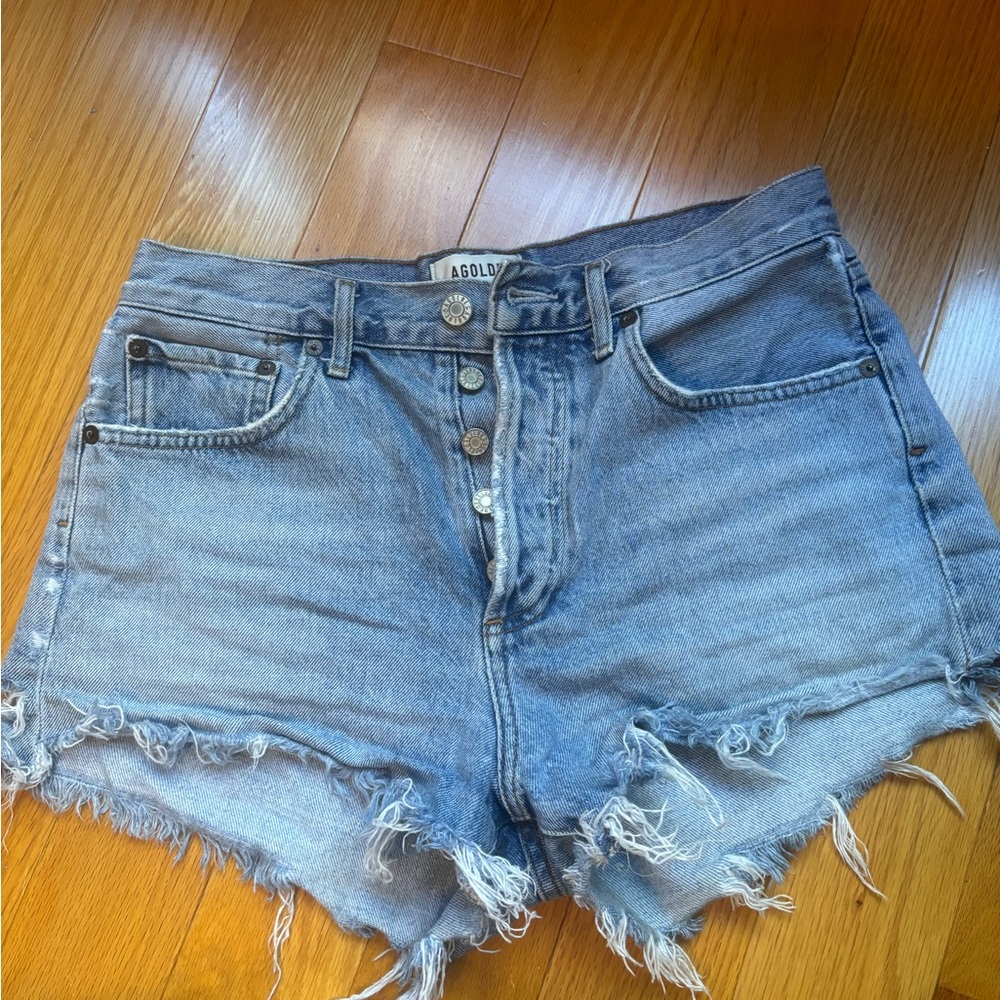 AGOLDE Light Wash Jean Shorts - Size 25
